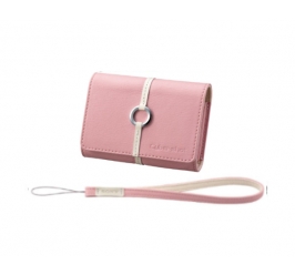 Usnjena torbica SONY SONY LCS-TWBP rožnata