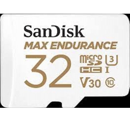 SDHC SanDisk micro 32GB MAX ENDURANCE, 100/40MB/s, C10, U3, V30, adapter