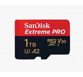 SDXC SANDISK MICRO 1TB EXTREME PRO, 200/140MB/s, A2, UHS-I, U3, V30, C10, A2, adapter