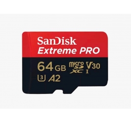 SDXC SANDISK MICRO 64GB EXTREME PRO, 200/90MB/s, A2, C10, UHS-I, U3, V30, adapter