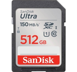 SDXC SanDisk 512GB Ultra, 150MB/s, C10, U1