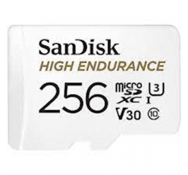 SDXC SanDisk micro 256GB MAX ENDURANCE, 100/40MB/s, C10, U3, V30, adapter
